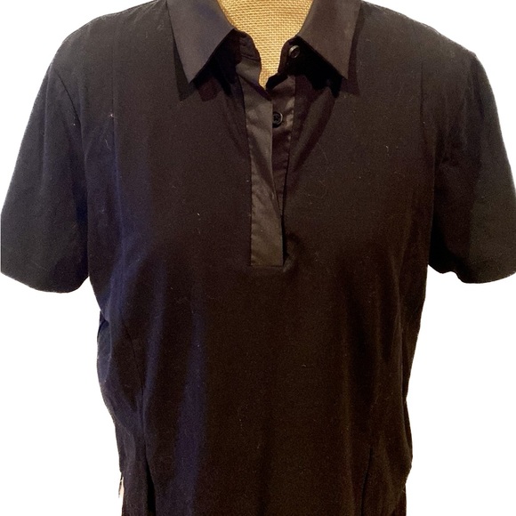 Dkny Tops - DKNY fabulous black top with attached unique fabric, very elegant, size M